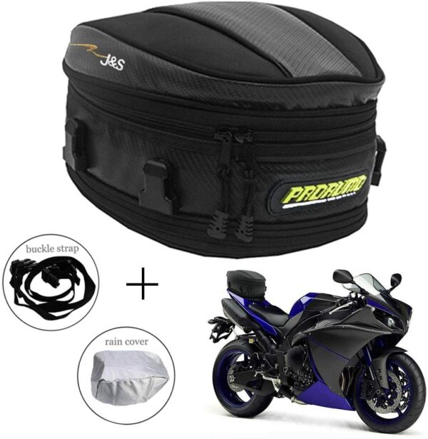 Motorcycle Tail Bag Waterproof Luggage Multifunctional Saddle Bags Powersports Motorcycle Rear Seat Backpack Accessories Tear-Resistant Dual Use 10L Capacity for Universal Fit