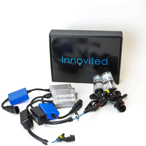 Innovited Premium AC Canbus Error Free HID Bundle - No Flicker with (1 Pair) Ballast and (1 Pair) Bulb - H11 H9 H8-8000K - Ice Blue