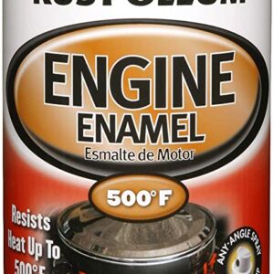Rust-Oleum 248936 Automotive 12-Ounce 500 Degree Engine Enamel Spray Paint, Semi Gloss Black