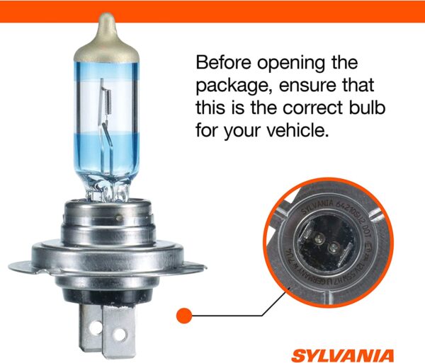 SYLVANIA H7 SilverStar Ultra High Performance Halogen Headlight Bulb, (Contains 2 Bulbs) (H7SU.BP2)