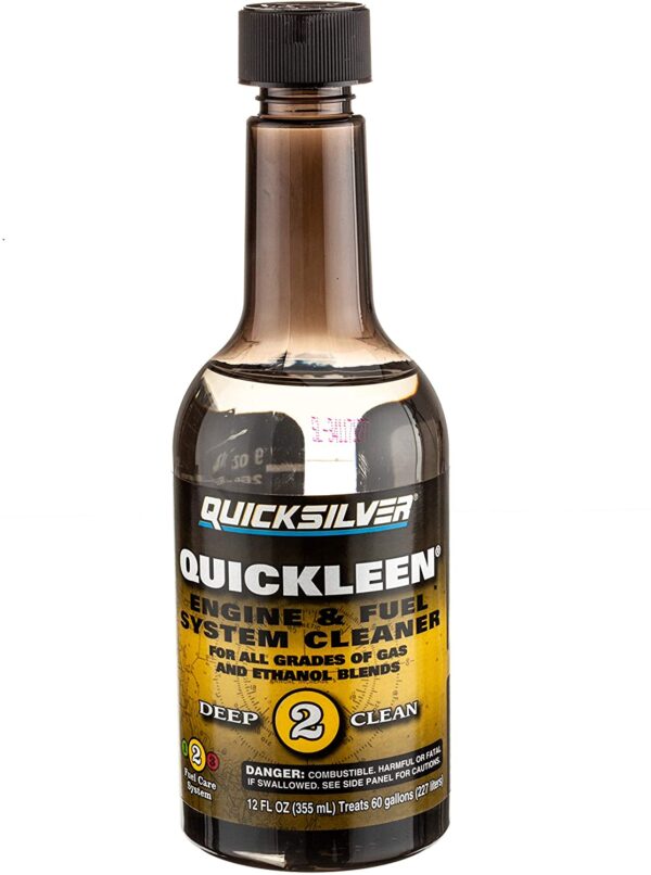 Quicksilver 8M0047921 Quickleen Engine & Fuel System Cleaner, 12 Oz - for All Grades of Gas and Ethanol Blends