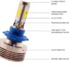 SOCAL-LED Lighting 2x 4S H13 9008 Hi/Lo Headlight Bulbs LED Conversion Kit 80W 8000LM COB LED Bulb, 6000K Crystal White, 4-Sided Light