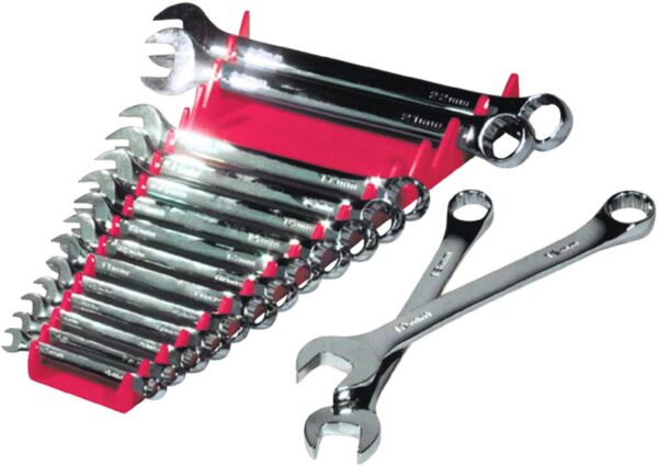 Ernst 5060-Red 16-Tool Standard Wrench Organizer, Red
