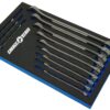 Garage Ready Wrench Organizer Tray - Holds 12 SAE or Metric Combination or Gear Wrenches (Black/Blue)