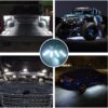 Nilight - TR-08 8PCS 24LED Rock Light for Cargo Truck Pickup Bed Off Road Under Car Side Marker LED Rock Lighting Kit w/Switch White, 2 Years Warranty