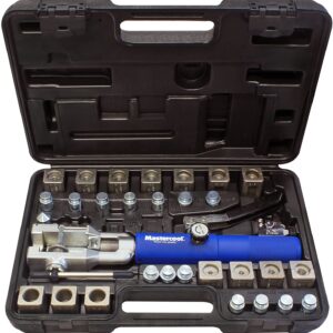 MASTERCOOL 72475-PRC Universal Hydraulic Flaring Tool Set with Tube Cutter, Blue and Silver