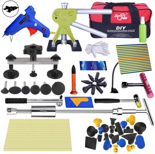 Fly5D Auto Dent Removal Kit with Tool Bag Dent Lifter Puller Tabs for Car Body Repair