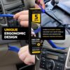 Tresalto Auto Trim Removal Tool Set [Non Marring and No Scratch] Auto Trim Kit for Easy Removal of Car Door Panels, Fasteners, Molding, Dashboards and Wheel Hubs, 5 PCS